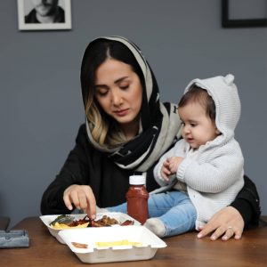 استفاده از ظرف دو خانه درب دار